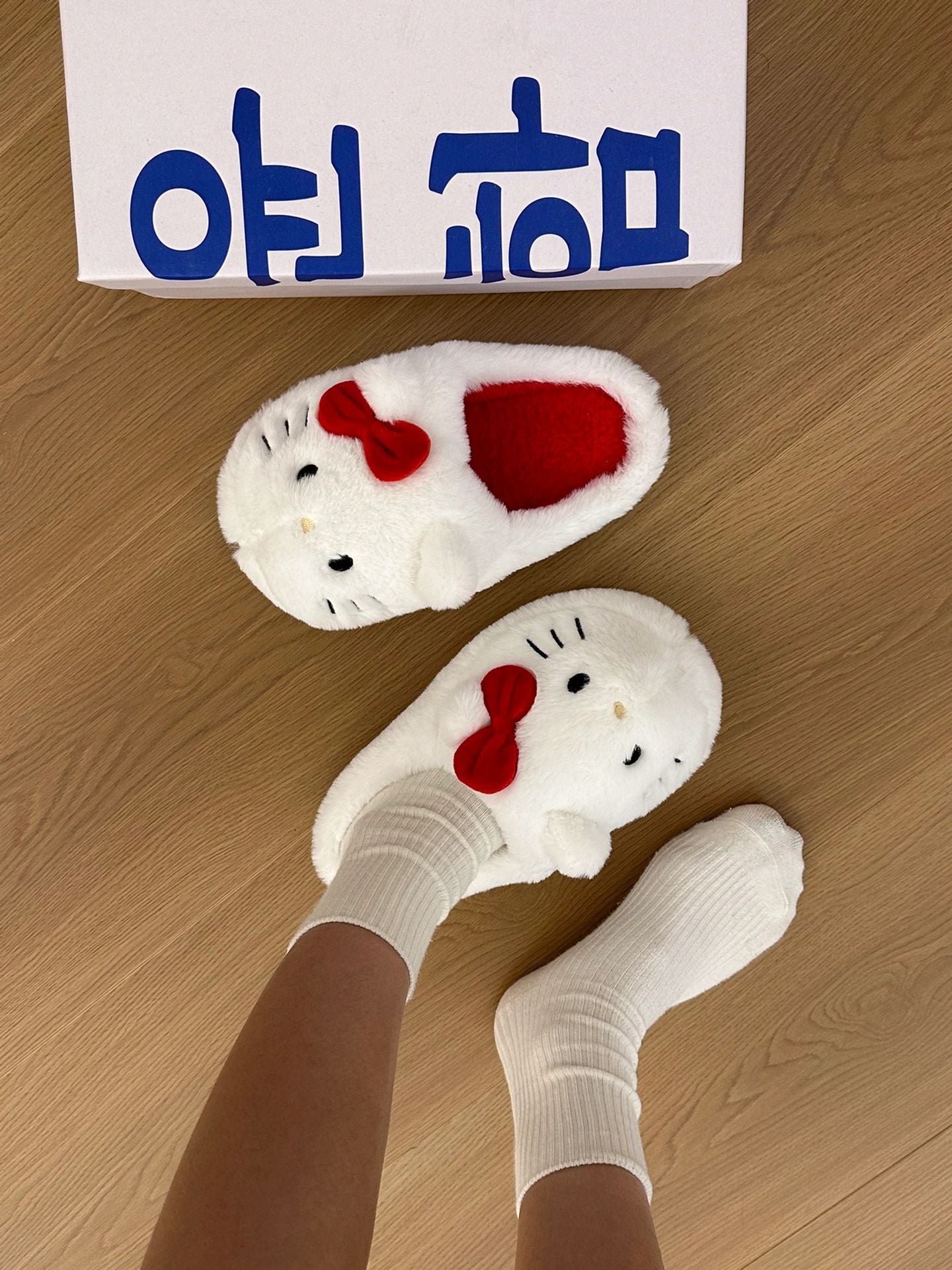 KT Fluffy Slippers Women Kawaii Slippers for Women House Slippers Cute Slippers