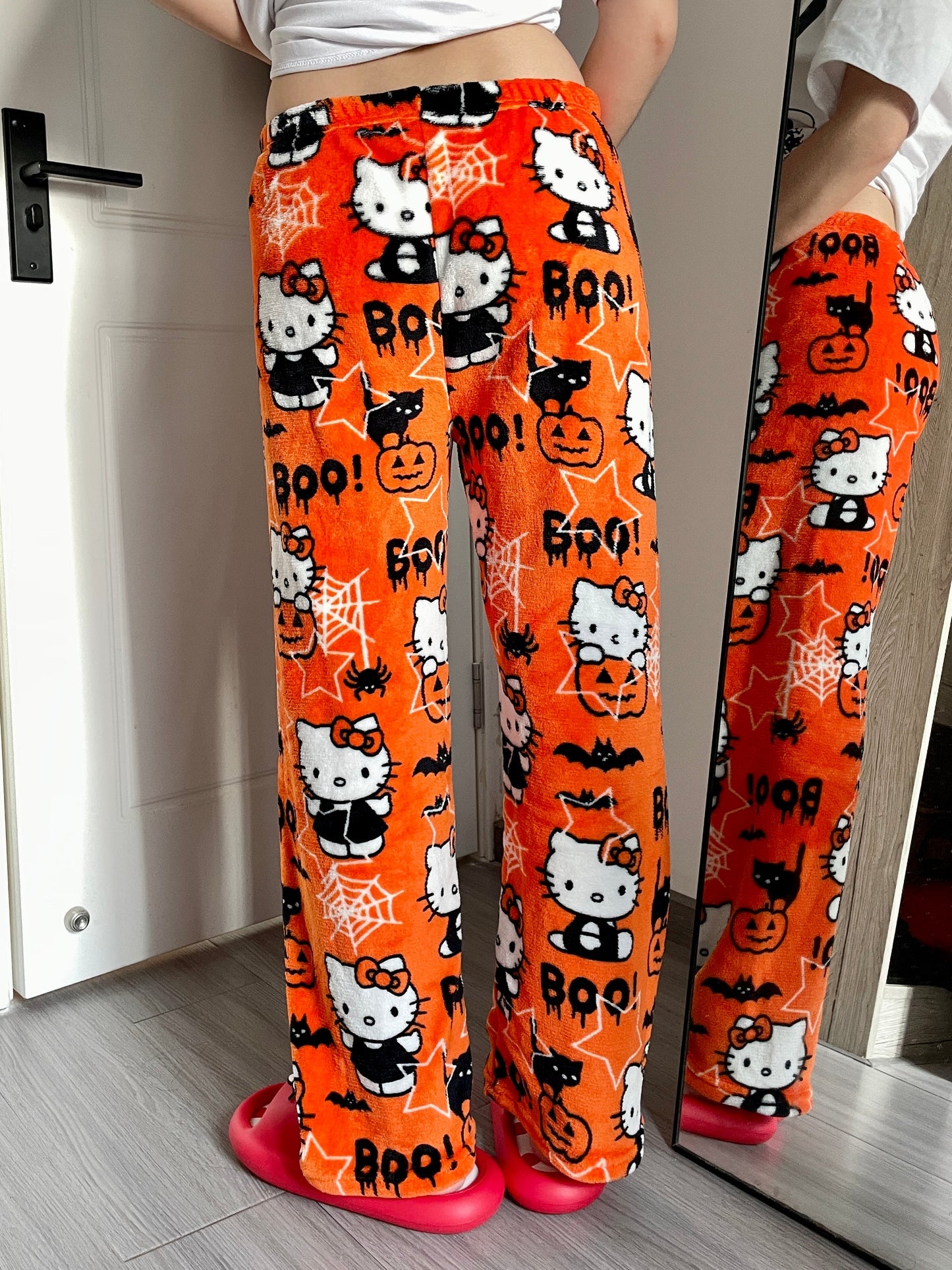 KT Halloween Pants Pumpkins Ghost Pajama Cute Soft Long Bottoms Women Pjs Pj Jammies Gift