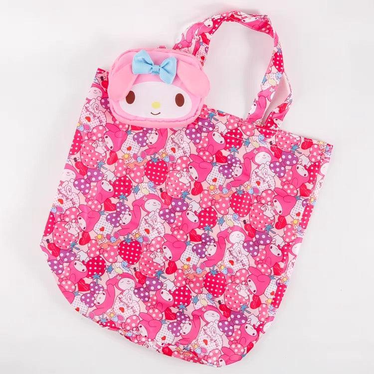 Sanrio Lightweight Portable Grocery Bag Large Capacity Shopping Bag Durable Reusable Tote Bag Travel Accessories