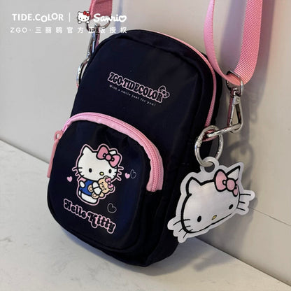 Hellokitty Small Crossbody Bags Mini Cell Phone Purses with Crossbody Strap Phone Wallet Shoulder Bag Nylon Arm Bag