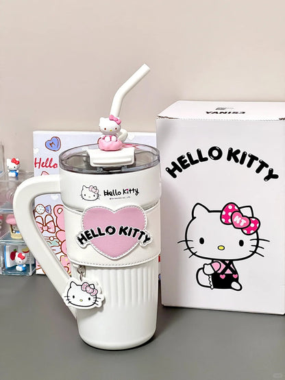 Sanrio 40 oz Tumbler , Stainless Steel Insulated Cup with Lid  Straw