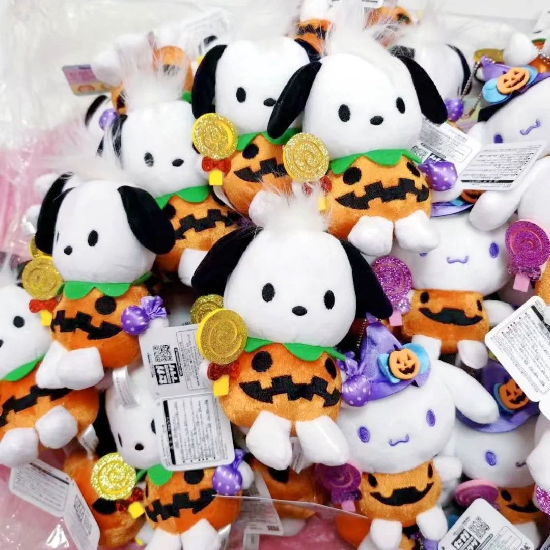 Cinnamoroll/Pochacco Halloween Pumpkin Plushie Keychain