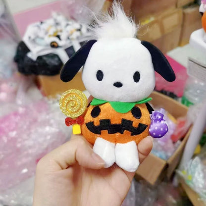 Cinnamoroll/Pochacco Halloween Pumpkin Plushie Keychain