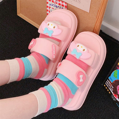 Sanrio Sandals Double Strap Waterproof EVA Chunky Slides