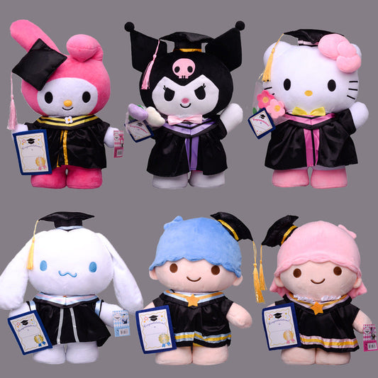 Sanrio Gift Cute Graduation Plush  Plush Toy Congrats Party Plush Favors  14 inch