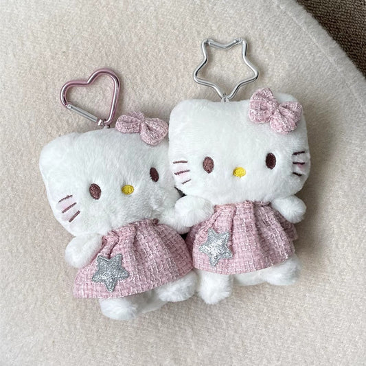 Pink Skirt hellokitty plush keychain