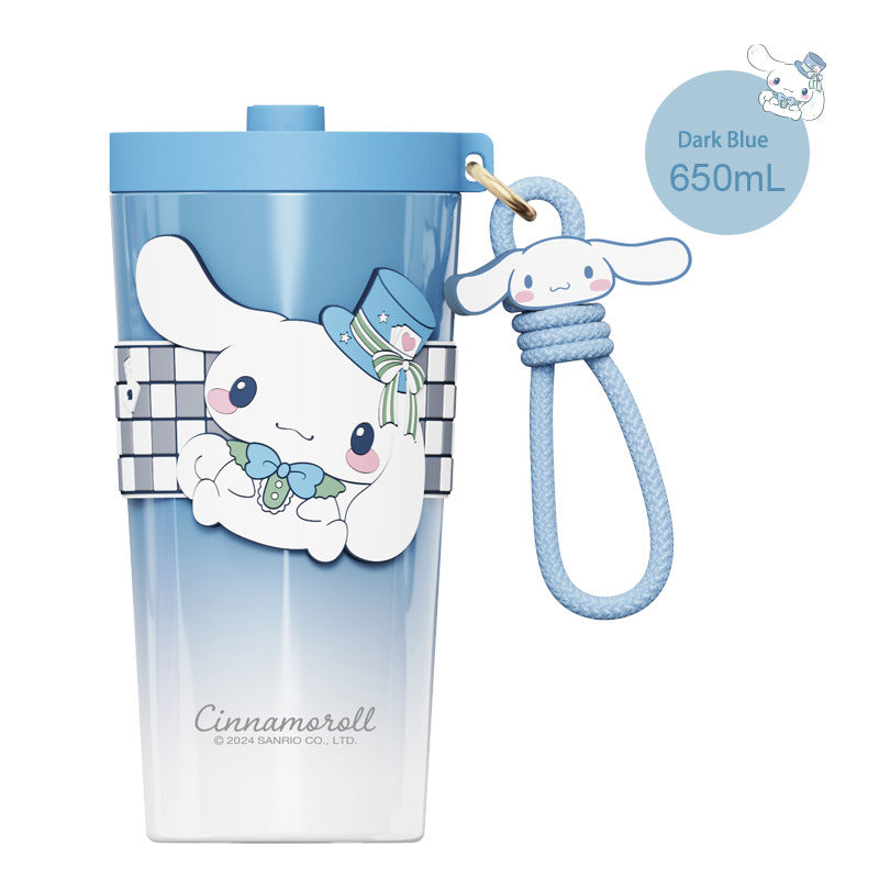 Sanrio Insulated cup Straw Thermos Cup 650ml