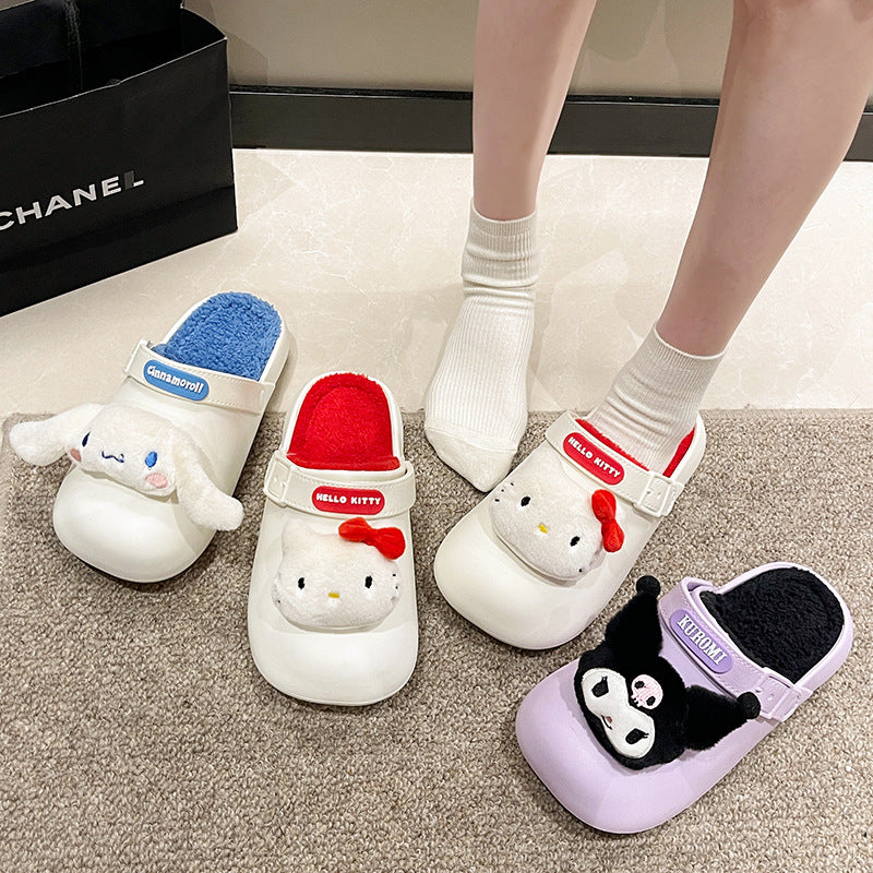 Sanrio Fuzzy  Slippers Winter Warm Plush