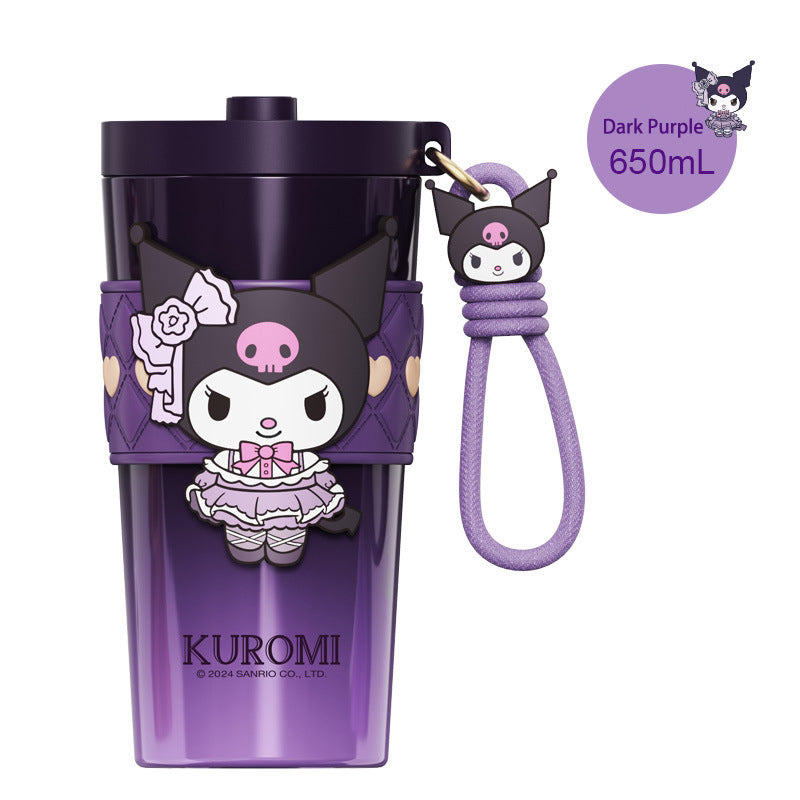 Sanrio Insulated cup Straw Thermos Cup 650ml