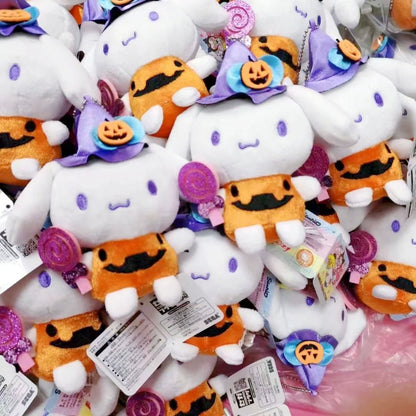 Cinnamoroll/Pochacco Halloween Pumpkin Plushie Keychain