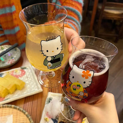 Sanrio Hello Kitty Couple Japanese Wine Glass