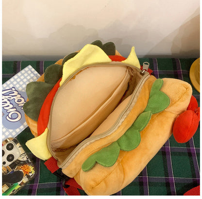 Hello Kitty Hamburger Plush Bag