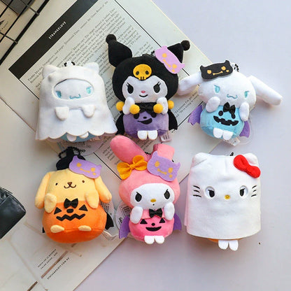 Sanrio Halloween Pumpkin Plushie Keychain