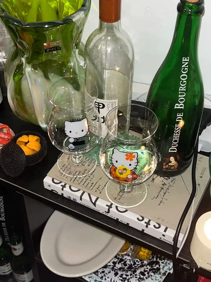 Sanrio Hello Kitty Couple Japanese Wine Glass