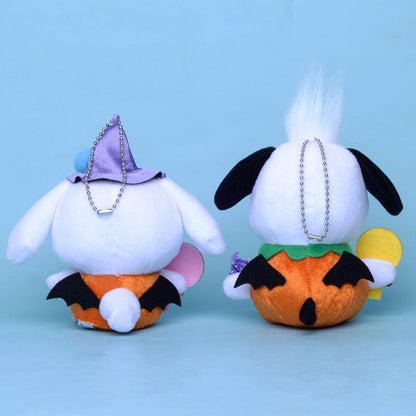 Cinnamoroll/Pochacco Halloween Pumpkin Plushie Keychain