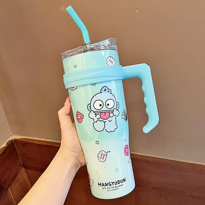 Sanrio Character Vacuum Cup  with Straw Handle 1200ml