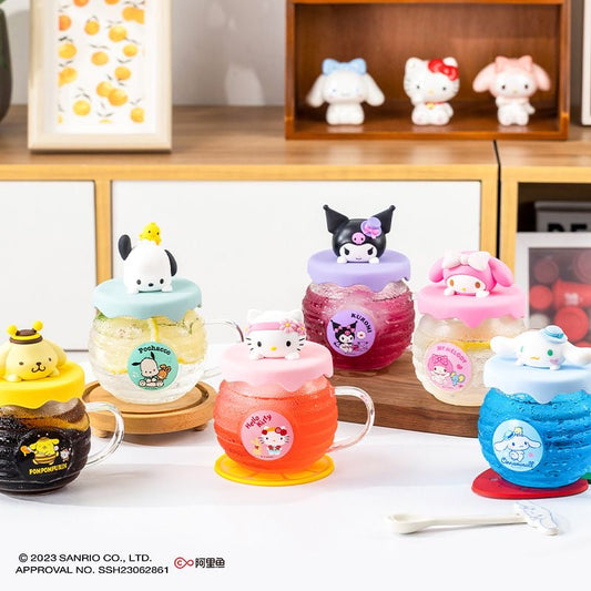 Sanrio honey pot glass cup 420ml