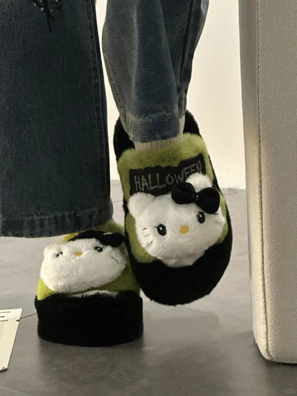 Hello Kitty Halloween Fluffy Slippers