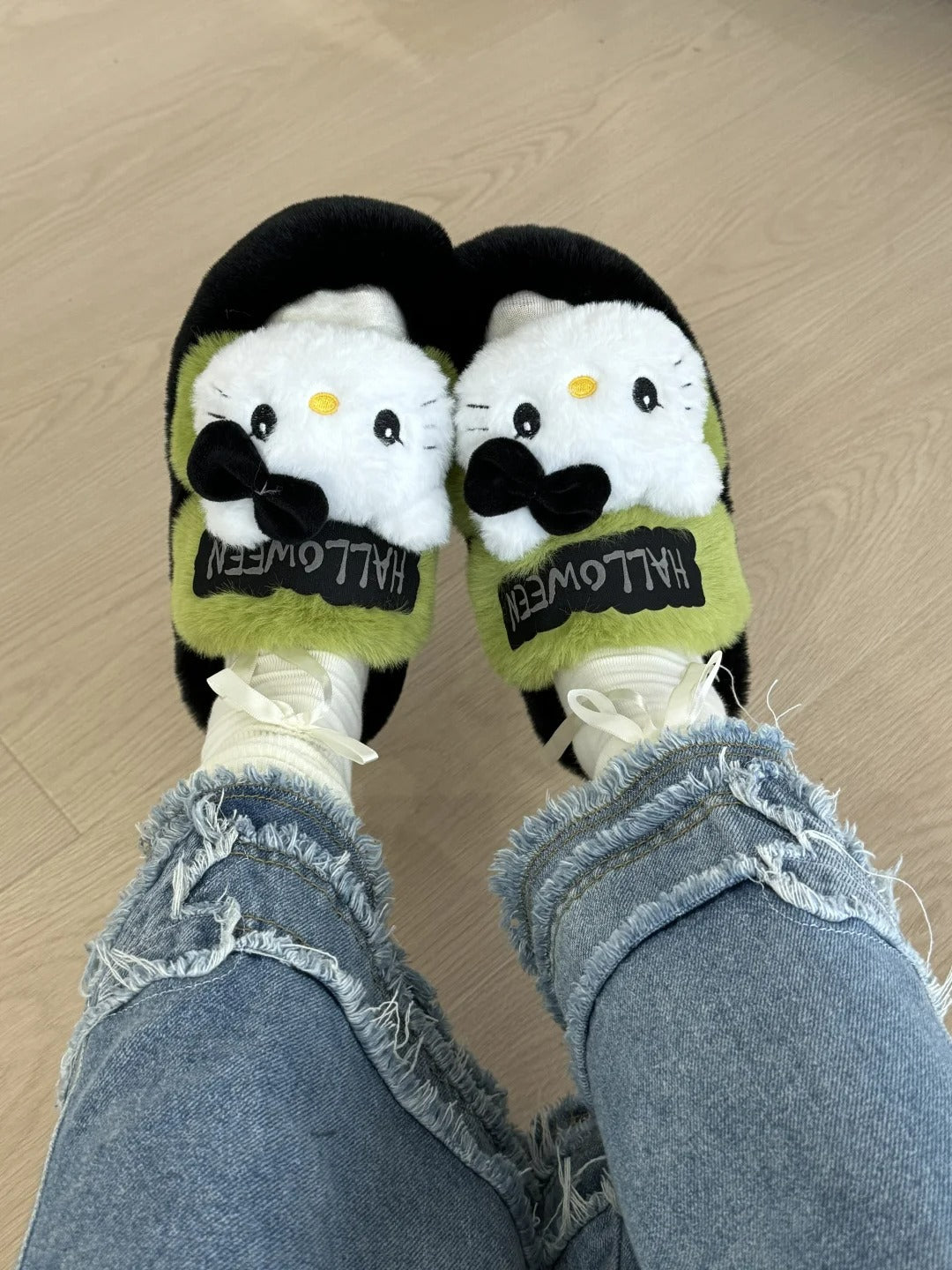 Hello Kitty Halloween Fluffy Slippers